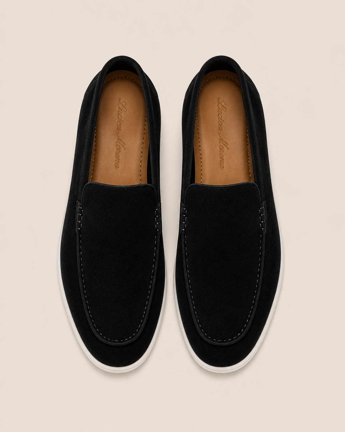 Lady Black Cowhide Slip-On Loafers