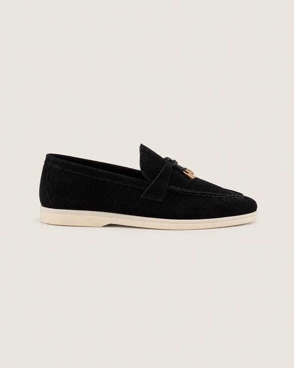 Lady Black Buckle Loafer