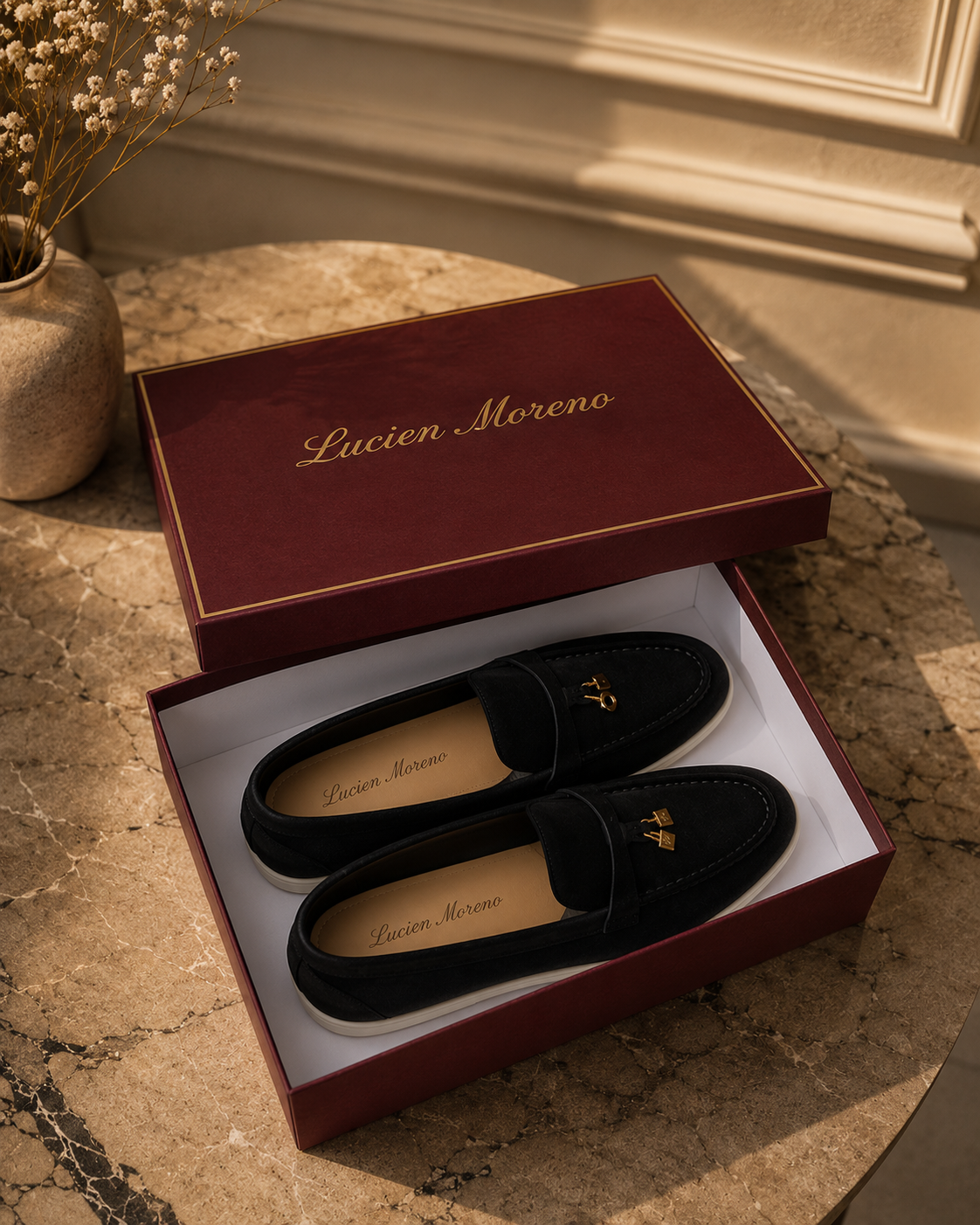 Lady Black Buckle Loafer