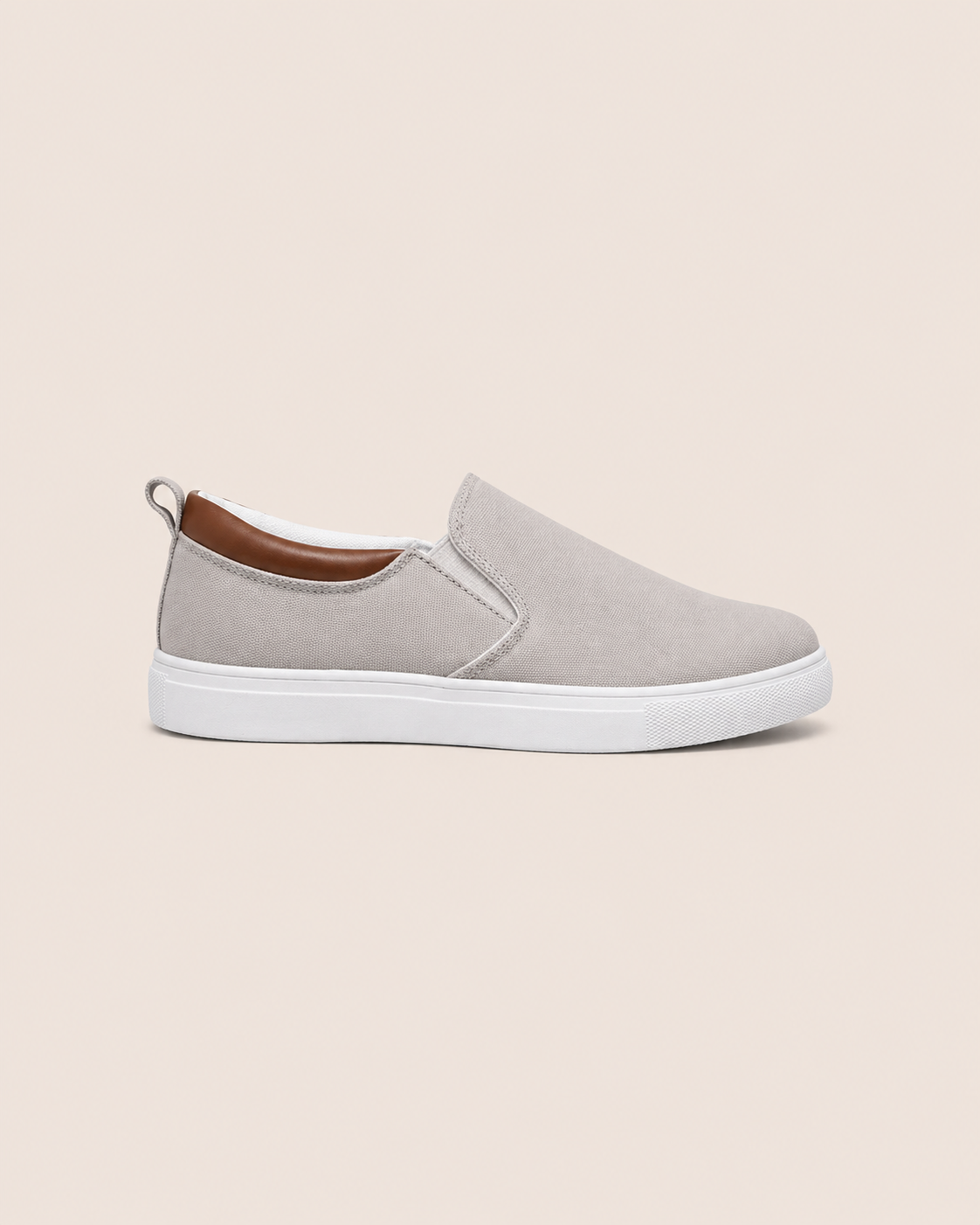 Men's Light Grey Canvas Slip-On Shoes – Mist Stone