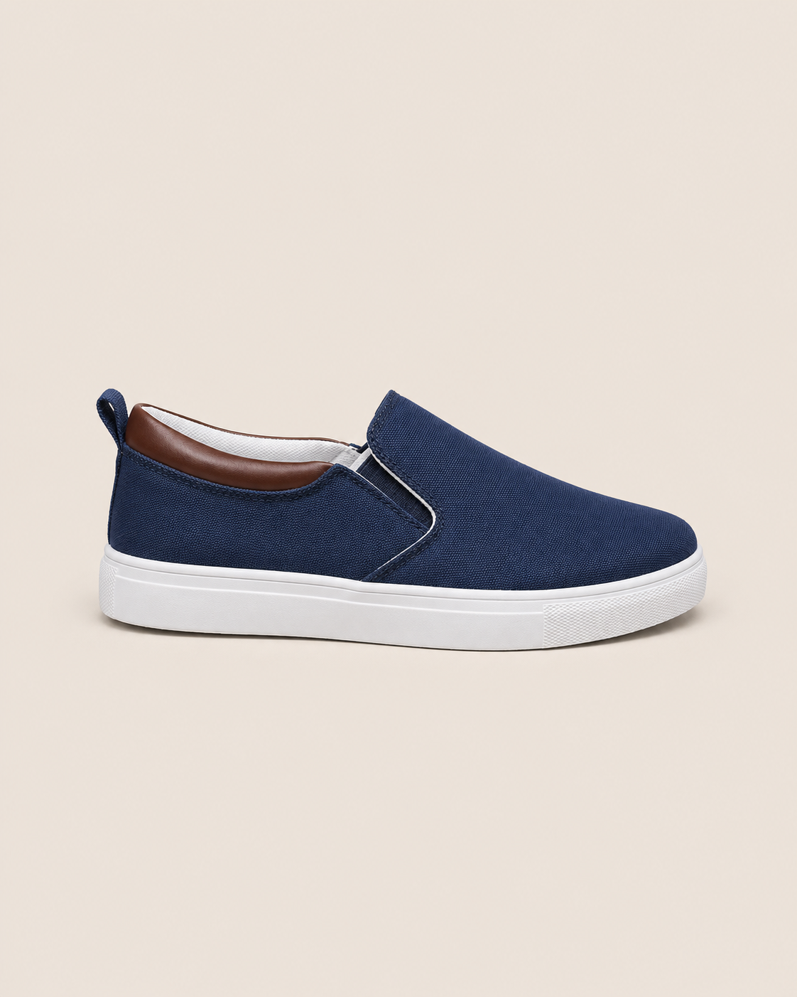 MEN'S NAVY BLUE CANVAS SLIP-ON SHOES – OCEAN NAVY
