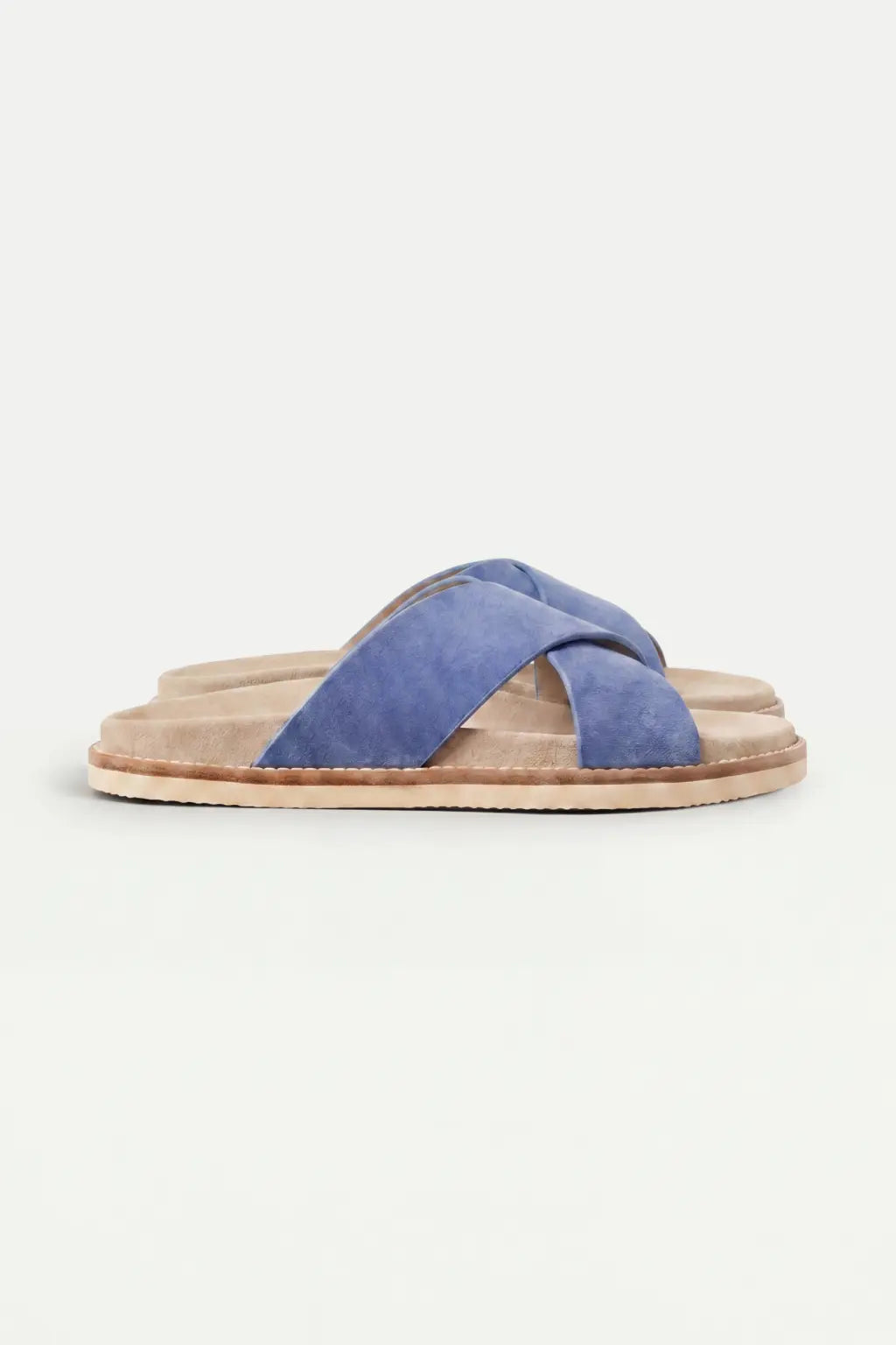 Brescaro Suède Cross-Strap Slide Blue