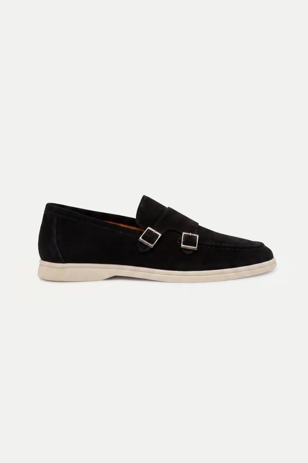 Telvino Suède Monk Loafer Black