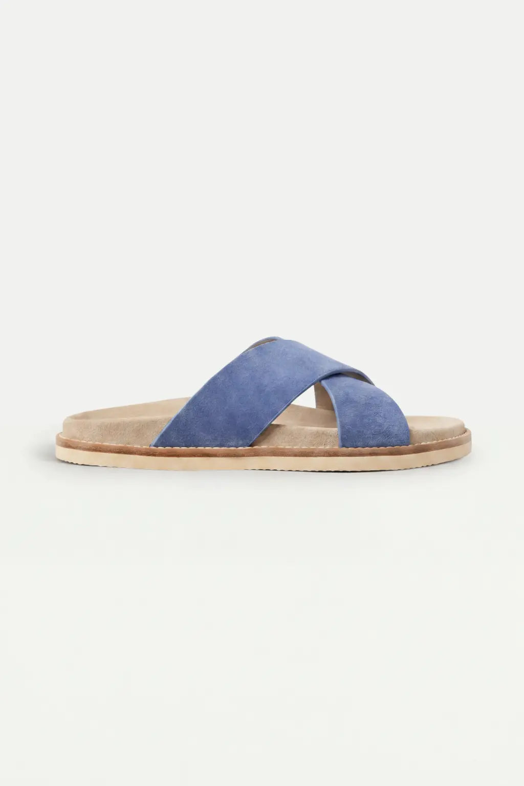 Brescaro Suède Cross-Strap Slide Blue