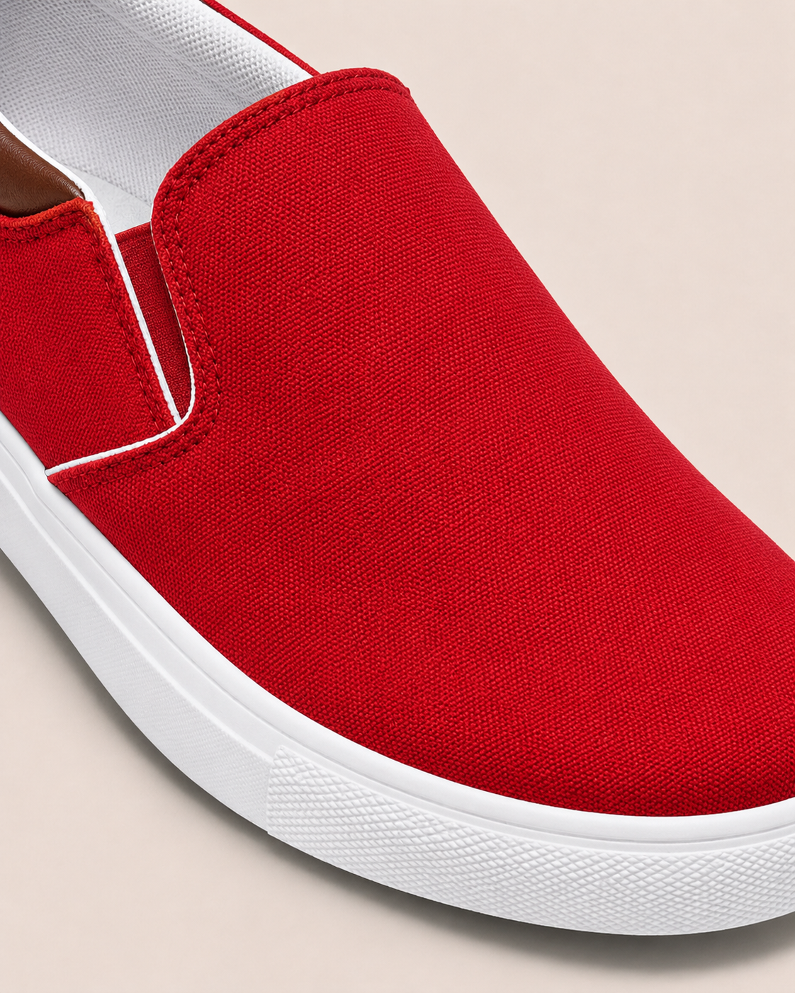 Men's Red Canvas Slip-On Shoes – Crimson Rush