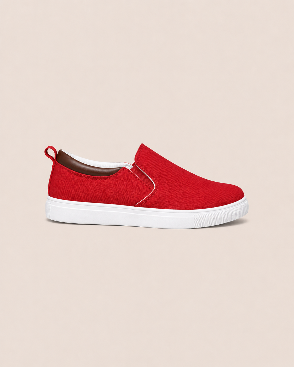 Men's Red Canvas Slip-On Shoes – Crimson Rush