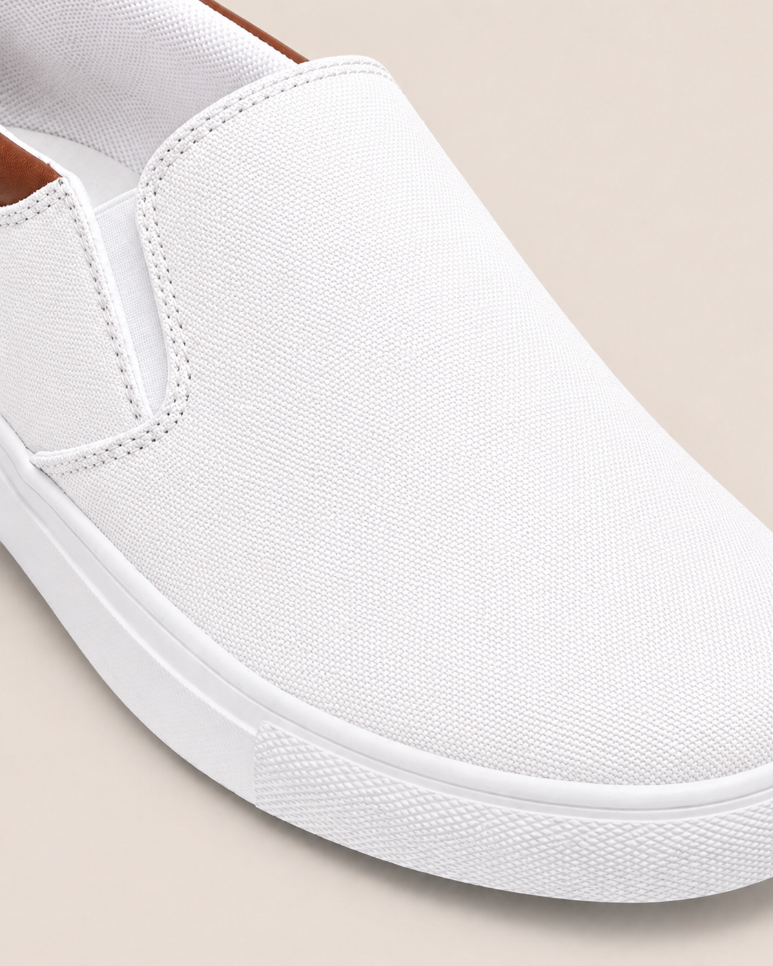 MEN'S WHITE CANVAS SLIP-ON SHOES – ARCTIC WHITE