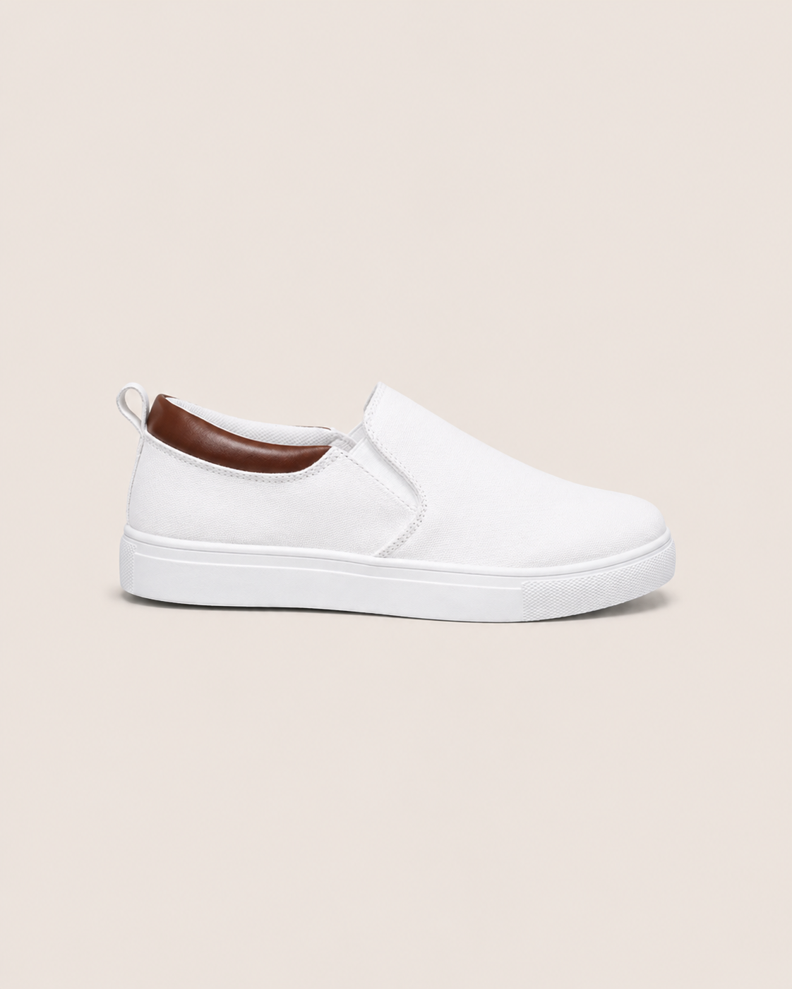 MEN'S WHITE CANVAS SLIP-ON SHOES – ARCTIC WHITE